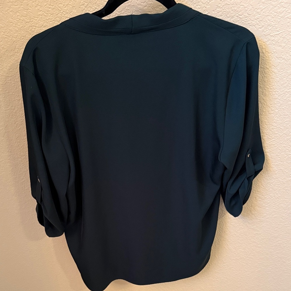 Calvin Klein Women's Dark Green Blouse - Picture 2 of 2